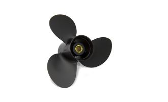 Aluminum boat propeller with three blades