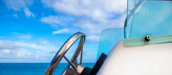 New propeller being installed on a boat engine